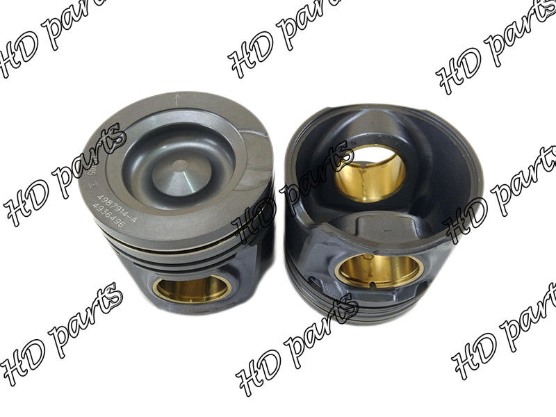 8.9L 6LTAA ISB6.7 ISB6.7L Piston mesin lengan tembaga bertatahkan Bagian 4987914 4936496 Untuk Cummins