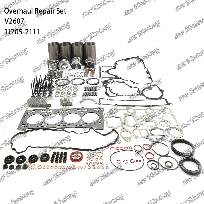 V2607 Overhaul Rebuild Kit Cylinder Liner Piston With Pin Kit Valve Seat Valve Guide Gasket Kit Untuk Kubota