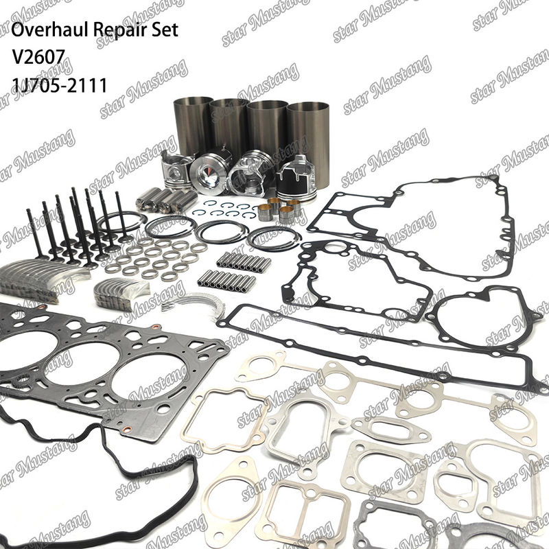 V2607 Overhaul Rebuild Kit Cylinder Liner Piston With Pin Kit Valve Seat Valve Guide Gasket Kit Untuk Kubota