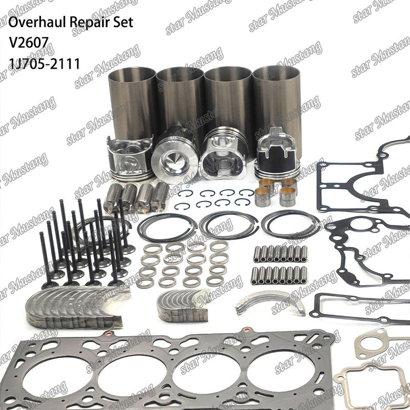 V2607 Overhaul Rebuild Kit Cylinder Liner Piston With Pin Kit Valve Seat Valve Guide Gasket Kit Untuk Kubota