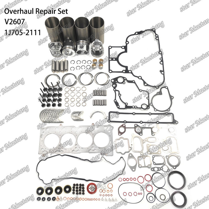 V2607 Overhaul Rebuild Kit Cylinder Liner Piston With Pin Kit Valve Seat Valve Guide Gasket Kit Untuk Kubota