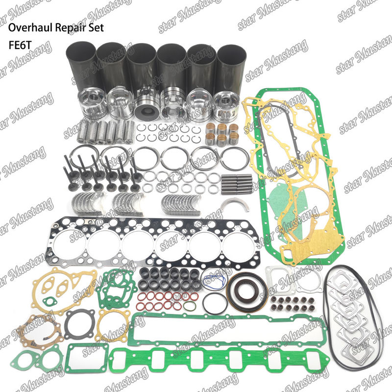 FE6 12V Overhaul Repair Kit Cylinder Liner Piston Kit Gasket Kit Valve Seat Guide Main Bearing Con Rod Bearing Untuk Hino