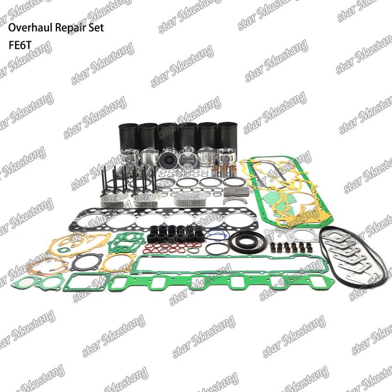 FE6 12V Overhaul Repair Kit Cylinder Liner Piston Kit Gasket Kit Valve Seat Guide Main Bearing Con Rod Bearing Untuk Hino