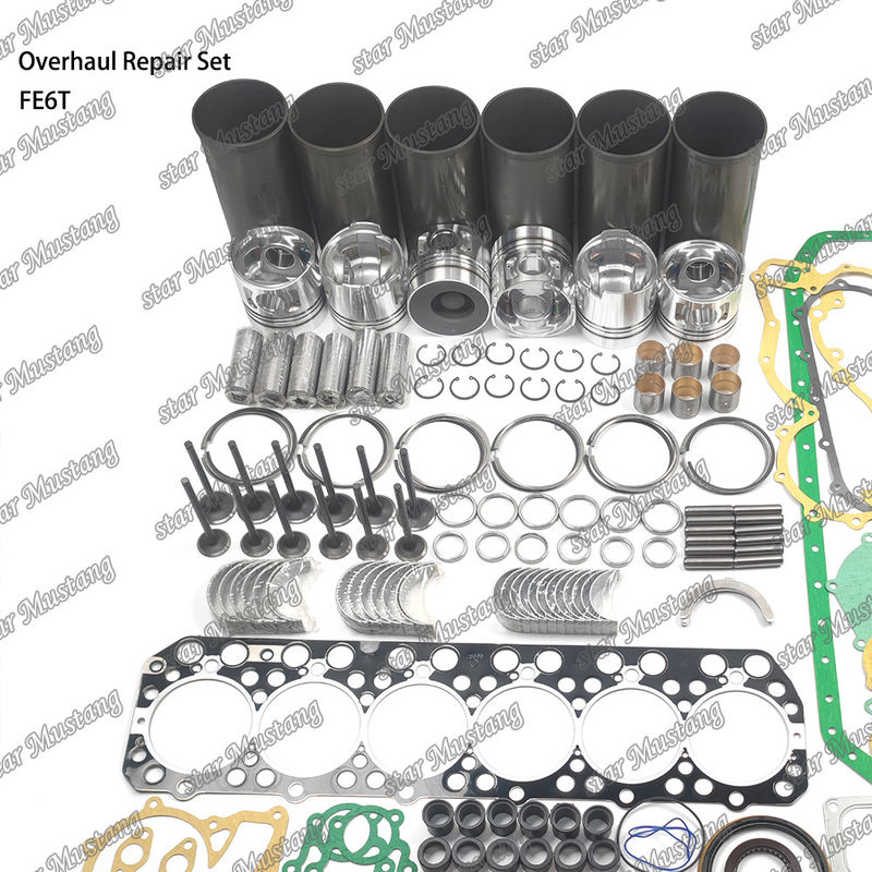 FE6 12V Overhaul Repair Kit Cylinder Liner Piston Kit Gasket Kit Valve Seat Guide Main Bearing Con Rod Bearing Untuk Hino