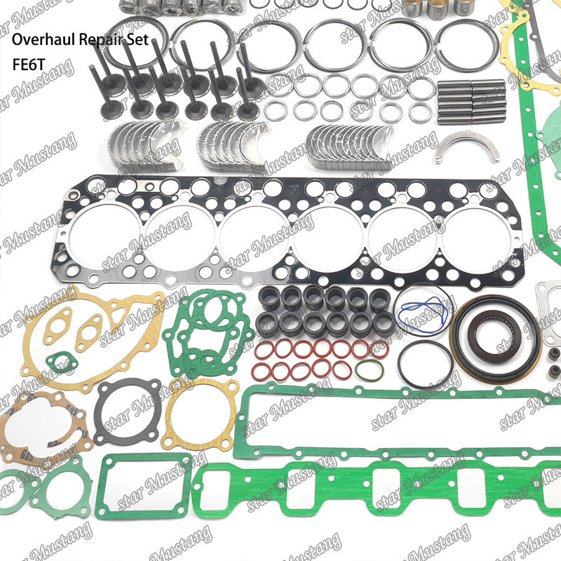 FE6 12V Overhaul Repair Kit Cylinder Liner Piston Kit Gasket Kit Valve Seat Guide Main Bearing Con Rod Bearing Untuk Hino