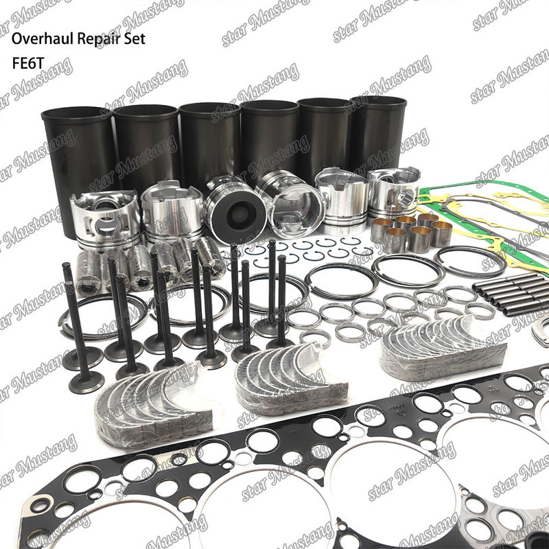 FE6 12V Overhaul Repair Kit Cylinder Liner Piston Kit Gasket Kit Valve Seat Guide Main Bearing Con Rod Bearing Untuk Hino