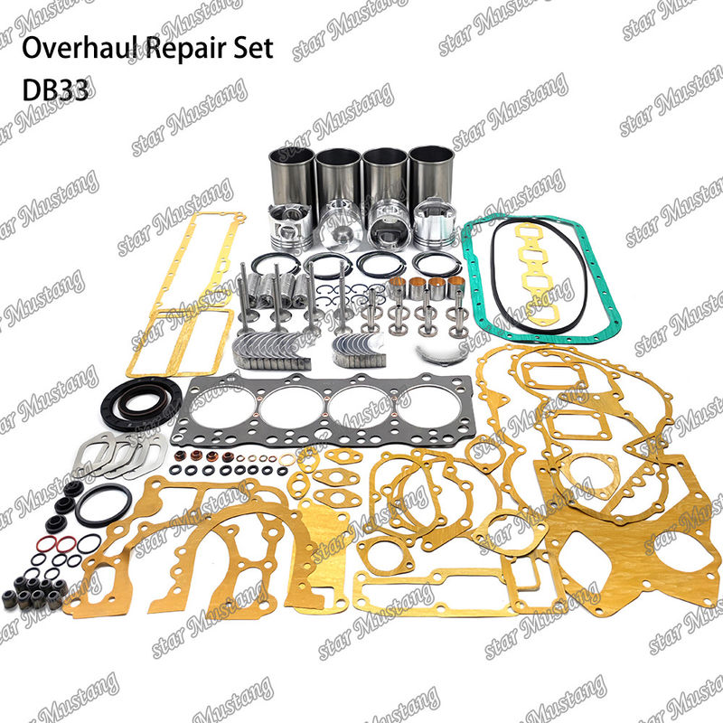 DB33 Overhaul Repair Kit Cylinder Liner Piston Kit Gasket Kit Valve Seat Guide Main Bearing Con Rod Bearing Untuk Doosan