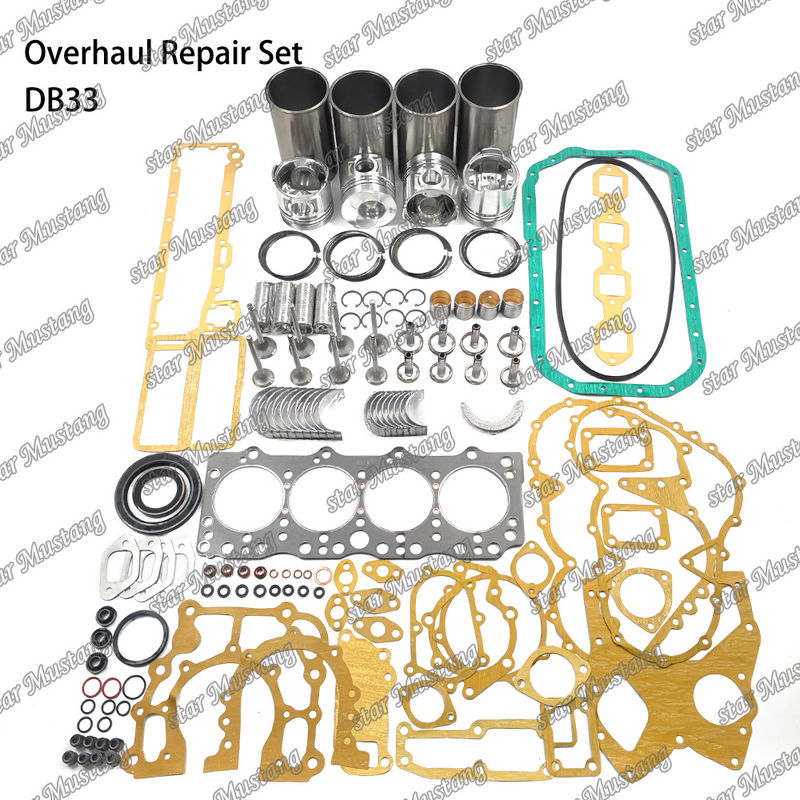 DB33 Overhaul Repair Kit Cylinder Liner Piston Kit Gasket Kit Valve Seat Guide Main Bearing Con Rod Bearing Untuk Doosan