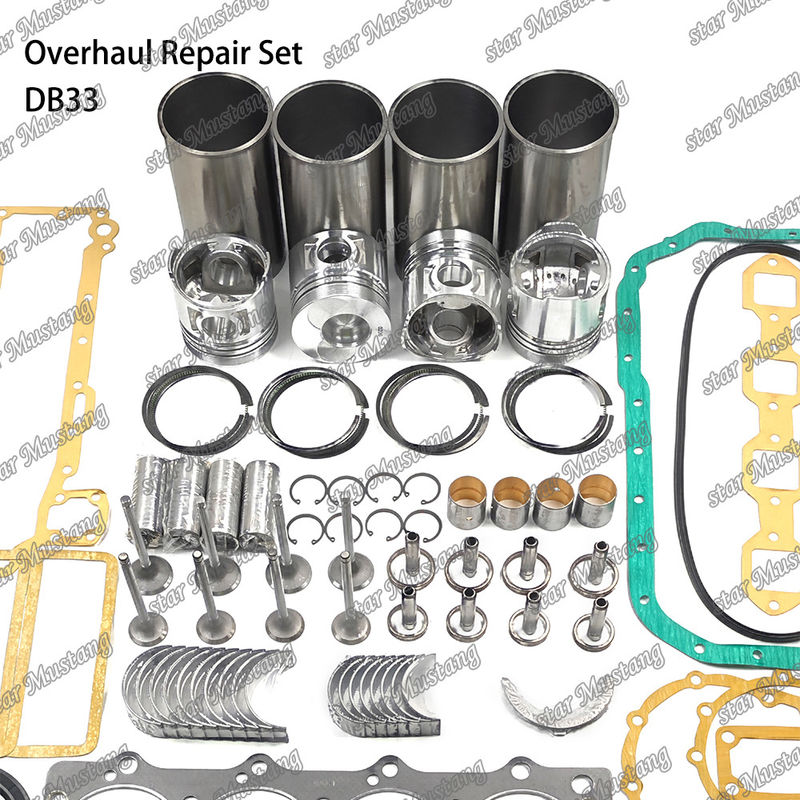 DB33 Overhaul Repair Kit Cylinder Liner Piston Kit Gasket Kit Valve Seat Guide Main Bearing Con Rod Bearing Untuk Doosan