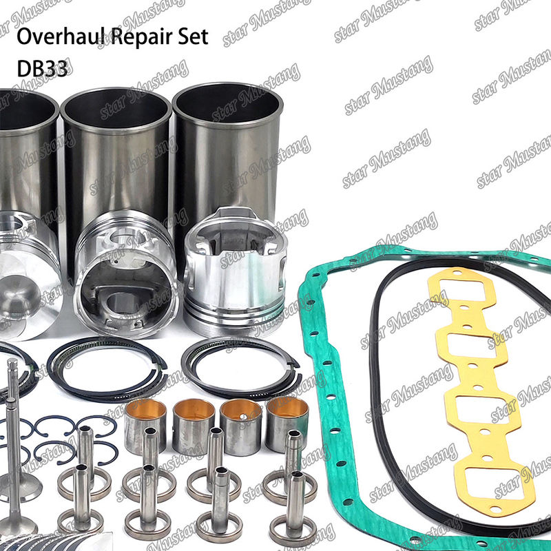 DB33 Overhaul Repair Kit Cylinder Liner Piston Kit Gasket Kit Valve Seat Guide Main Bearing Con Rod Bearing Untuk Doosan