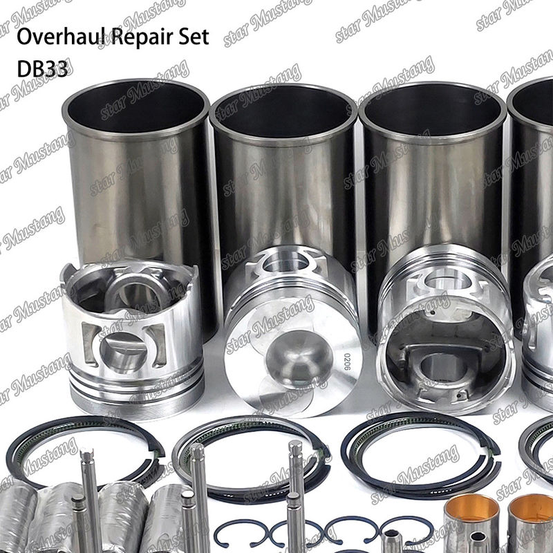 DB33 Overhaul Repair Kit Cylinder Liner Piston Kit Gasket Kit Valve Seat Guide Main Bearing Con Rod Bearing Untuk Doosan