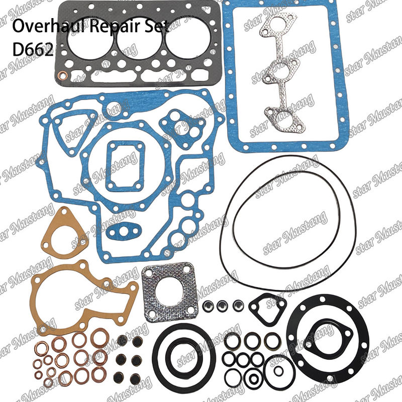 D662 Kit Perbaikan Overhaul Cylinder Liner Piston Kit Gasket Kit Valve Seat Guide Main Bearing Con Rod Bearing Untuk Kubota