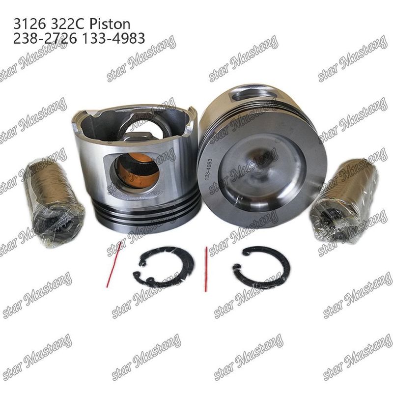 Piston 3126 322C Kamar pembakaran 74mm 238-2726 133-4983 Cocok untuk Bagian Mesin Diesel Caterpillar