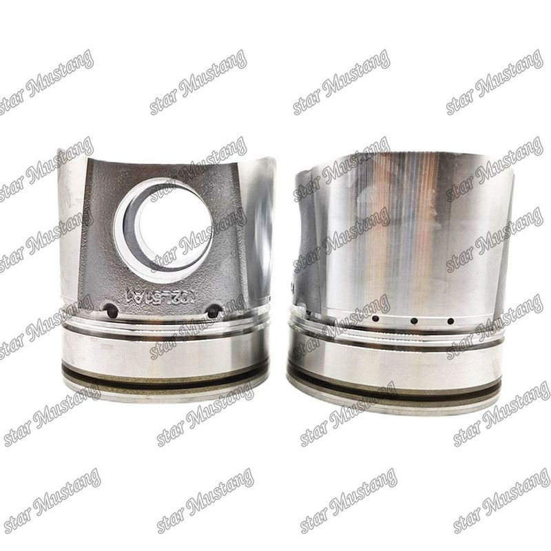 Piston 4BT 4D102 6BT 6BT5.9 6D102 50mm Kamar pembakaran 6738-31-2110 6738-31-2111 3957795 3807795 Untuk Cummins Komatsu