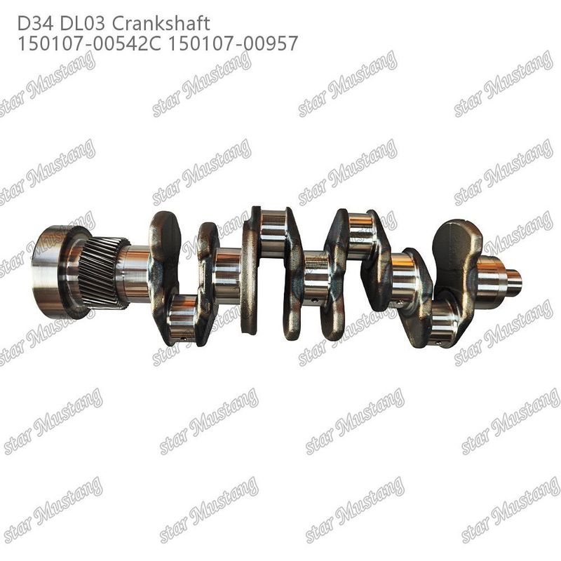 D34 DL03 Crankshaft Mesin 150107-00542C 150107-00957 Untuk suku cadang mesin DOOSAN DAEWOO