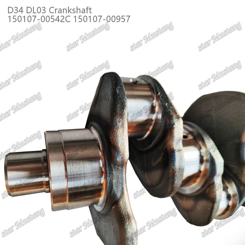 D34 DL03 Crankshaft Mesin 150107-00542C 150107-00957 Untuk suku cadang mesin DOOSAN DAEWOO