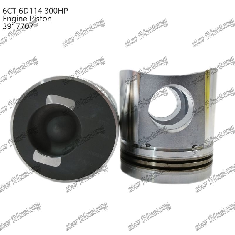 Piston 6CT 6D114 300HP 3917707 55mm Kamar Pembakaran Untuk Bagian Perbaikan Mesin Diesel Cummins