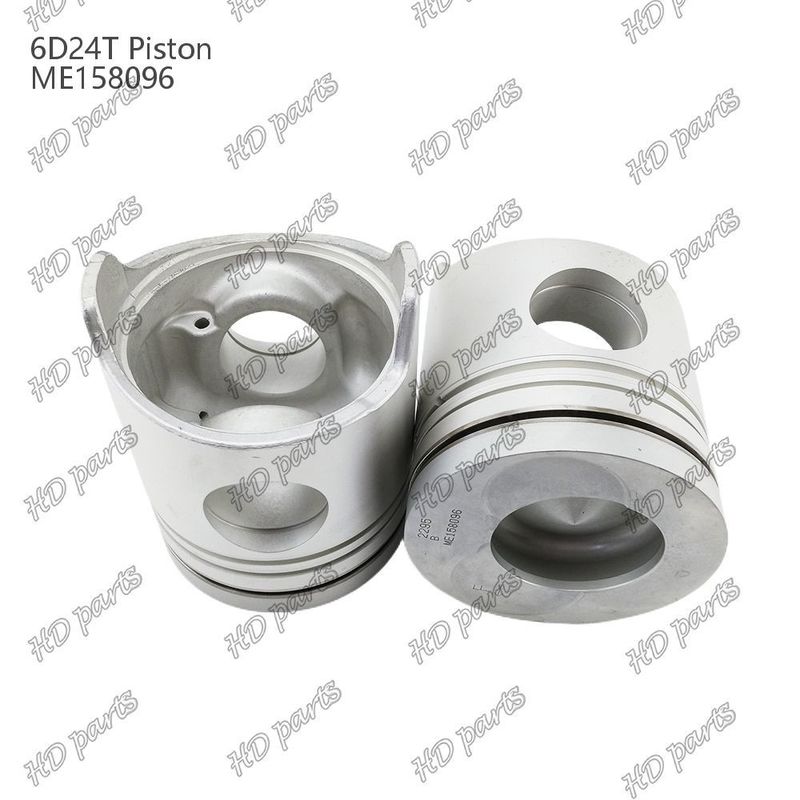 Piston 6D24T Kamar pembakaran 69mm 3.3 bermiring ganda x3x4mm ME158096 Untuk suku cadang mesin Mitsubishi