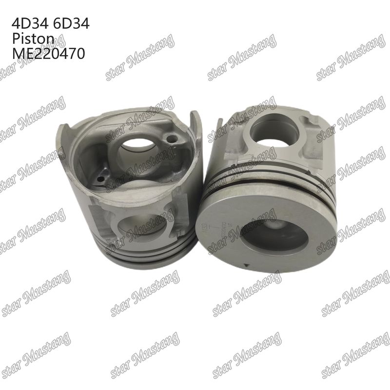 6D34 Engine Piston Pin Hole 36mm Dengan Alfin Dengan Oil Gallery ME220470 Untuk suku cadang mesin Mitsubishi