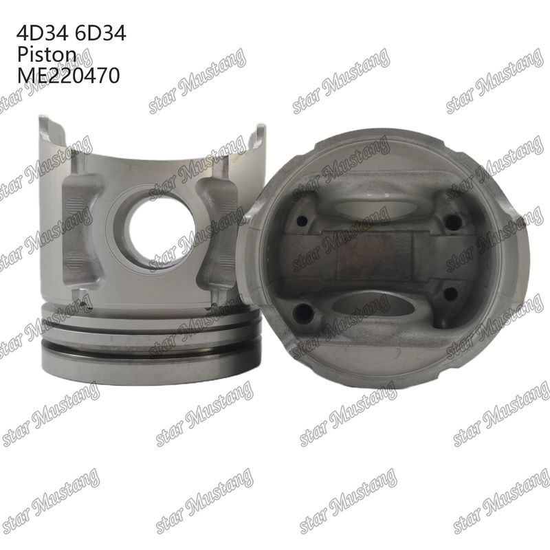 6D34 Engine Piston Pin Hole 36mm Dengan Alfin Dengan Oil Gallery ME220470 Untuk suku cadang mesin Mitsubishi