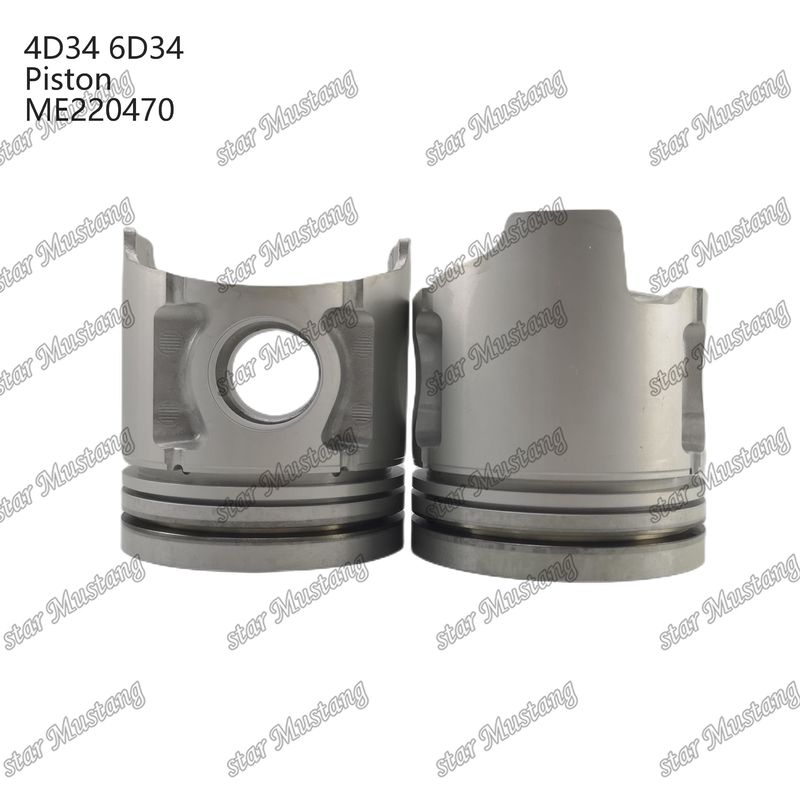 6D34 Engine Piston Pin Hole 36mm Dengan Alfin Dengan Oil Gallery ME220470 Untuk suku cadang mesin Mitsubishi