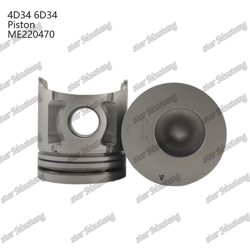 6D34 Engine Piston Pin Hole 36mm Dengan Alfin Dengan Oil Gallery ME220470 Untuk suku cadang mesin Mitsubishi
