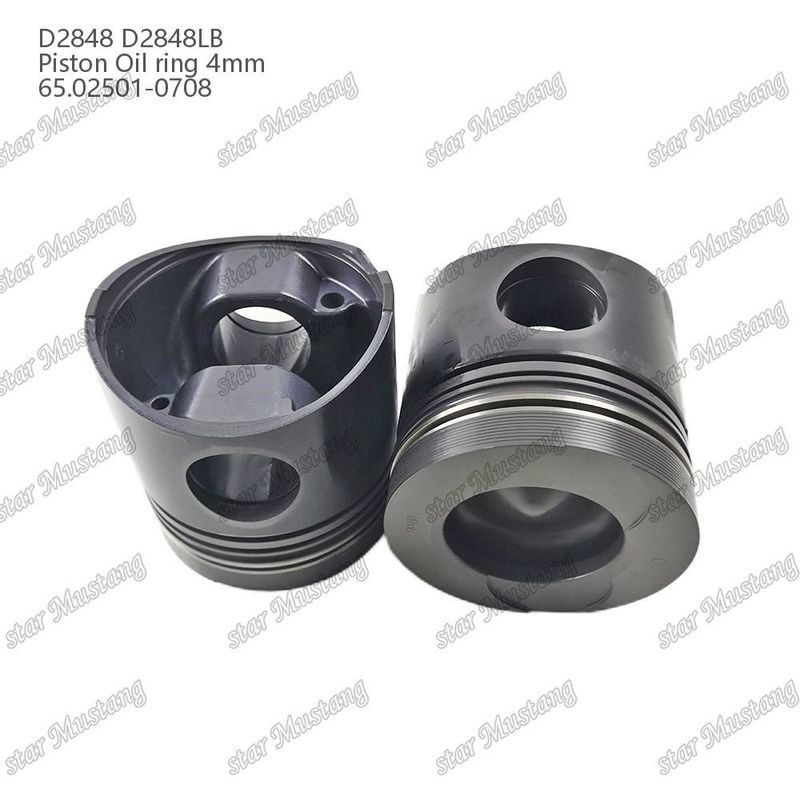 Piston D2848 D2848LB Oil ring 4mm 65.02501-0708 Untuk Bagian Perbaikan Mesin Diesel Doosan
