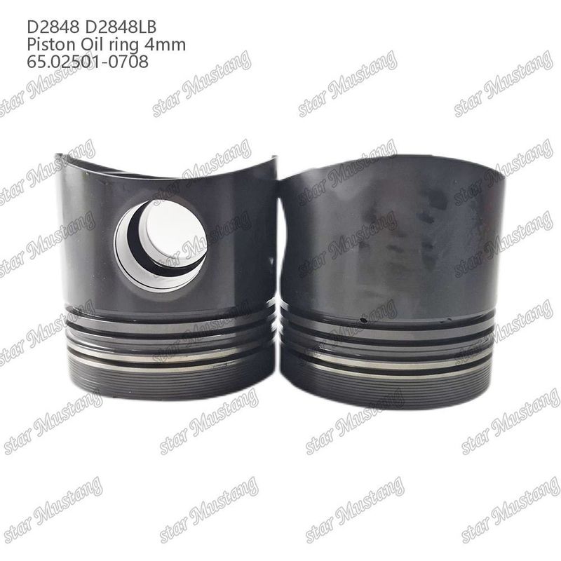 Piston D2848 D2848LB Oil ring 4mm 65.02501-0708 Untuk Bagian Perbaikan Mesin Diesel Doosan