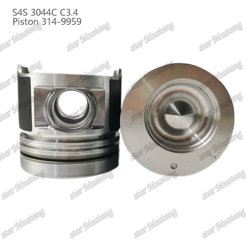 S4S 3044C C3.4 825 Mesin Piston Alfin Chamber Ukuran 53mm 60mm Oil Ring 4mm 314-9959 Untuk suku cadang mesin Mitsubishi