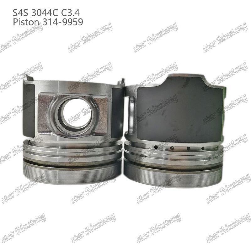 S4S 3044C C3.4 825 Mesin Piston Alfin Chamber Ukuran 53mm 60mm Oil Ring 4mm 314-9959 Untuk suku cadang mesin Mitsubishi