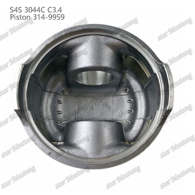 S4S 3044C C3.4 825 Mesin Piston Alfin Chamber Ukuran 53mm 60mm Oil Ring 4mm 314-9959 Untuk suku cadang mesin Mitsubishi