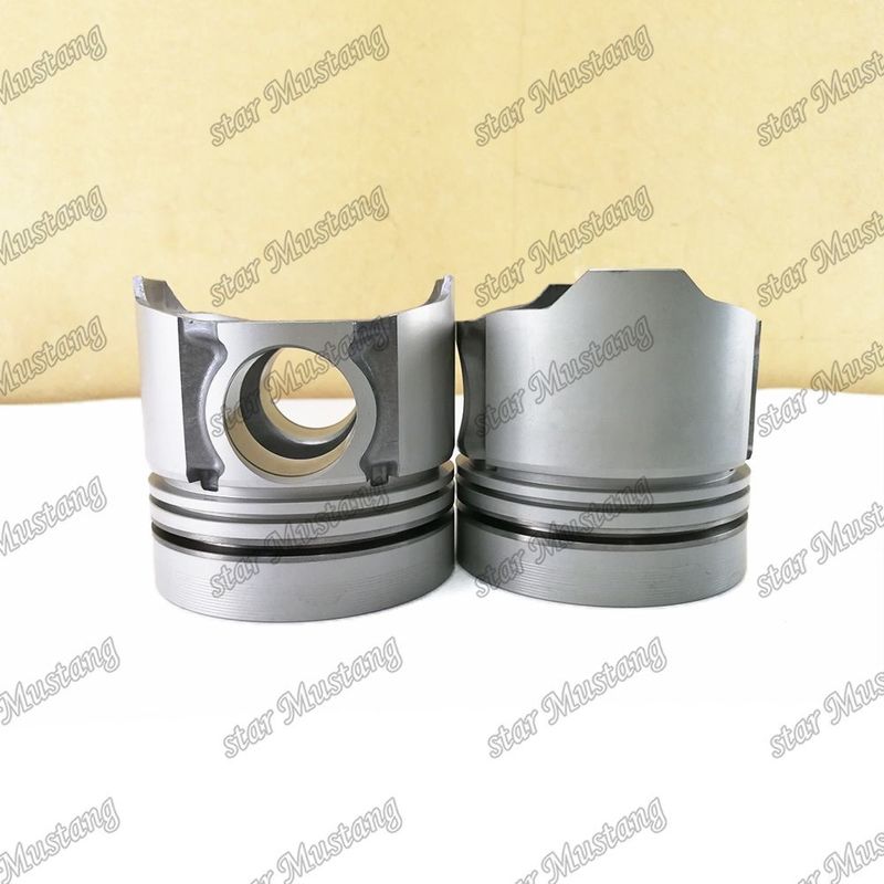 Piston DB58 DH220-7 tanpa alur 36mm lubang pin ruang pembakaran 56mm 65.02501-0416 Untuk Doosan