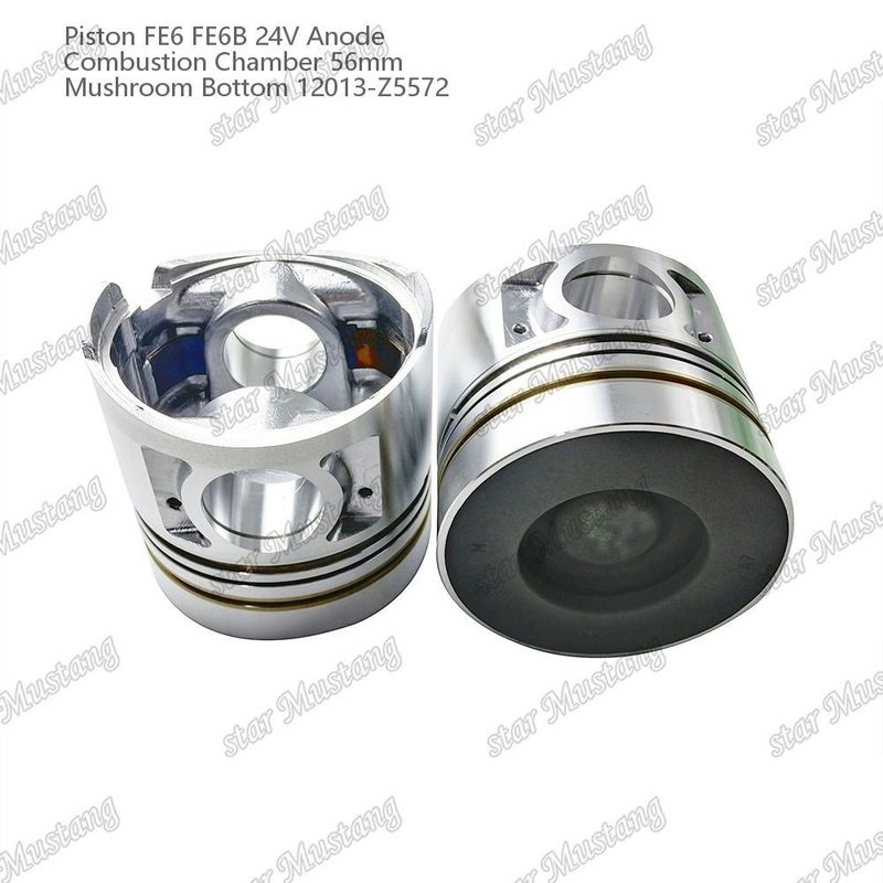 FE6 FE6B Mesin Piston 24V Ukuran Kamar 56mm 2.5x2x4mm 12013-Z5572 Untuk suku cadang mesin Nissan
