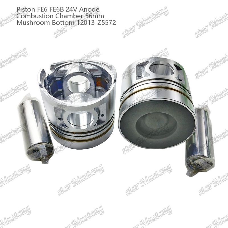 FE6 FE6B Mesin Piston 24V Ukuran Kamar 56mm 2.5x2x4mm 12013-Z5572 Untuk suku cadang mesin Nissan