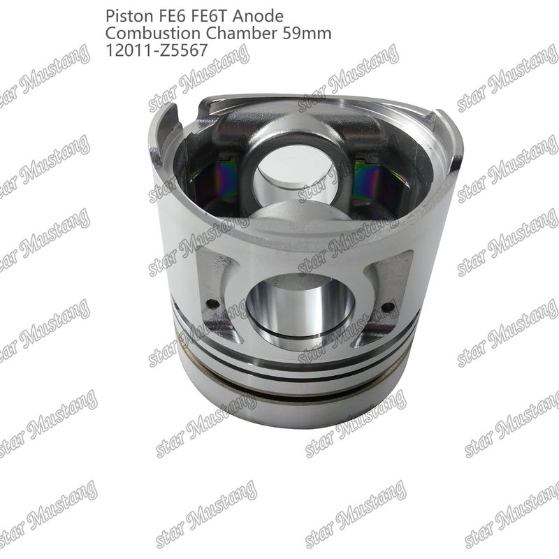 FE6 FE6T Mesin Piston Chamber Ukuran 59mm 3x2x4mm 12011-Z5567 Untuk suku cadang mesin Nissan