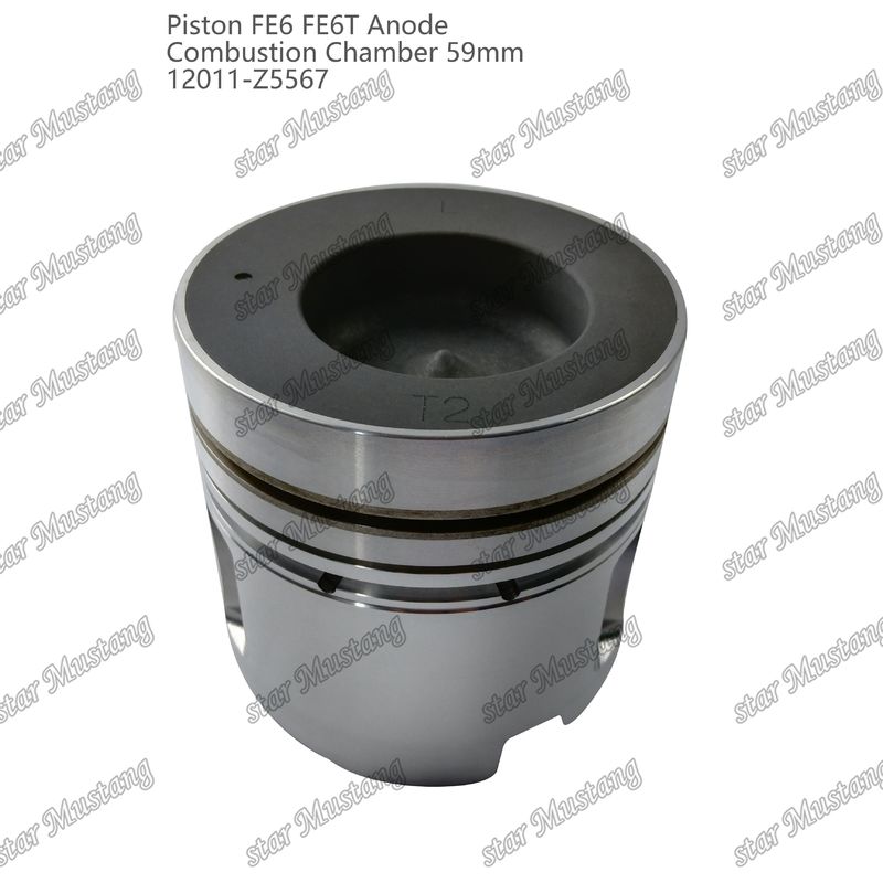 FE6 FE6T Mesin Piston Chamber Ukuran 59mm 3x2x4mm 12011-Z5567 Untuk suku cadang mesin Nissan
