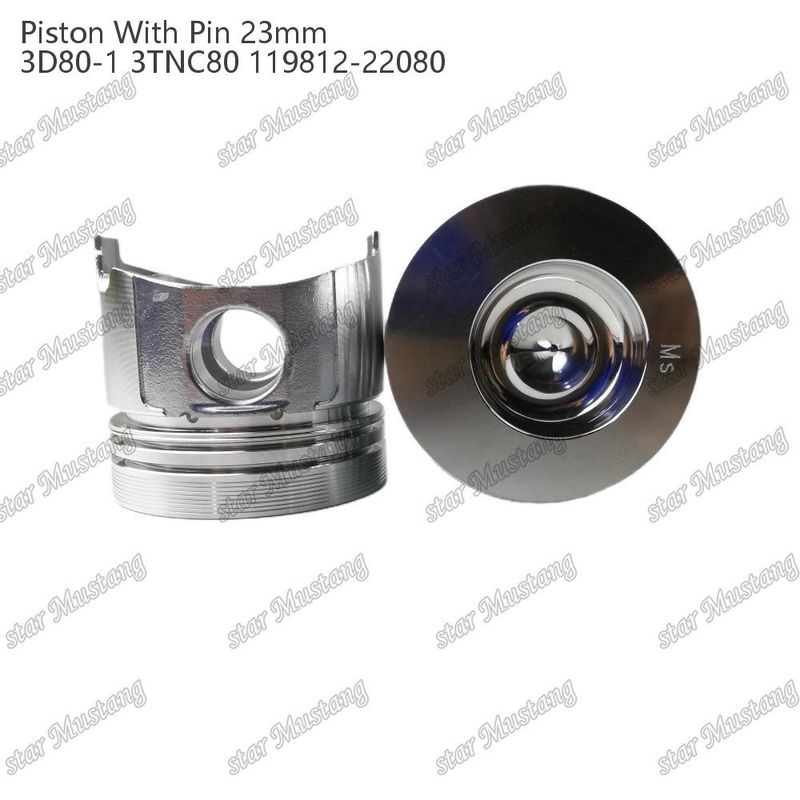 Piston 3D80-1 3TNC80 PIN SIZE 23mm 119812-22080 Untuk bagian perbaikan mesin diesel Yanmar