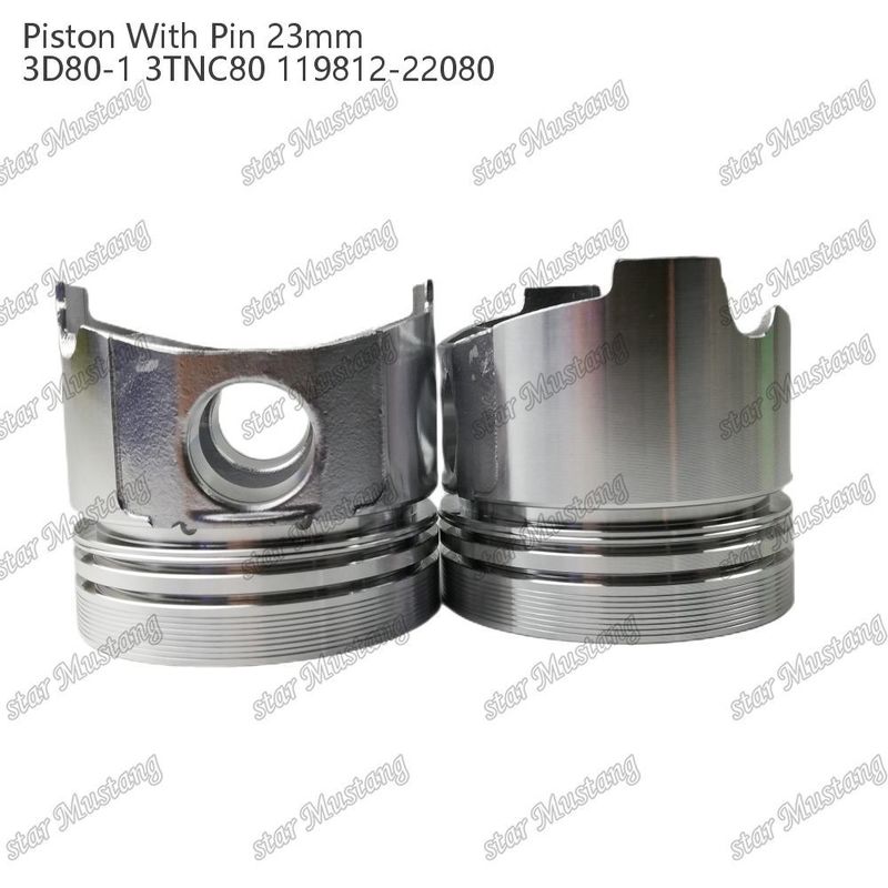 Piston 3D80-1 3TNC80 PIN SIZE 23mm 119812-22080 Untuk bagian perbaikan mesin diesel Yanmar