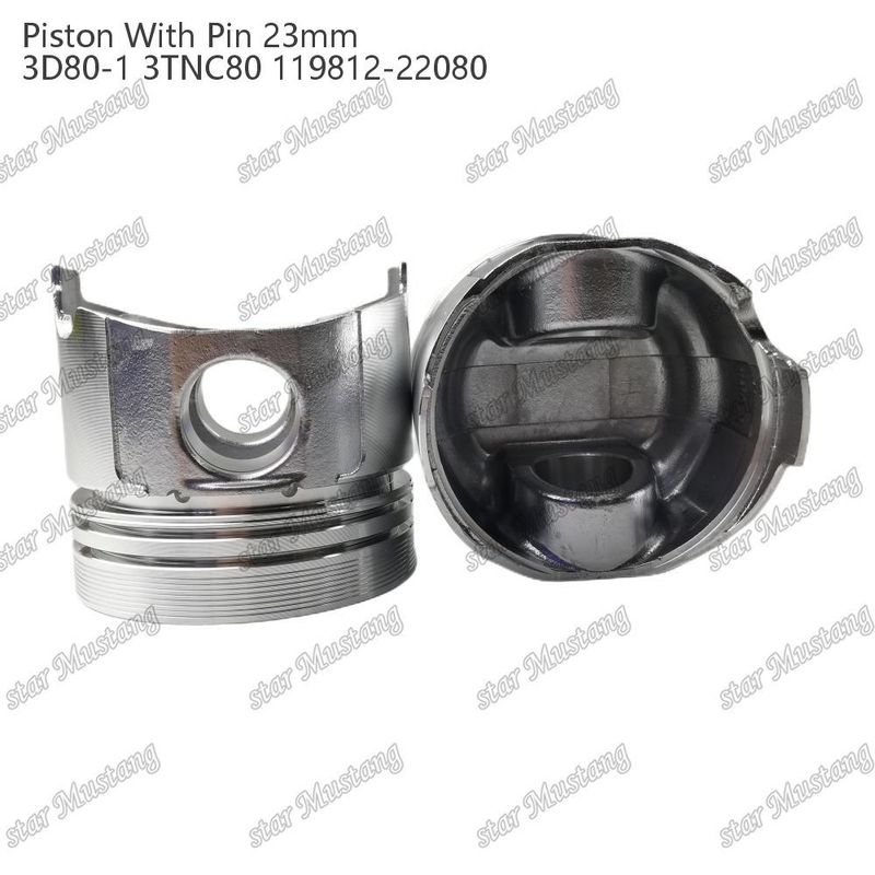 Piston 3D80-1 3TNC80 PIN SIZE 23mm 119812-22080 Untuk bagian perbaikan mesin diesel Yanmar