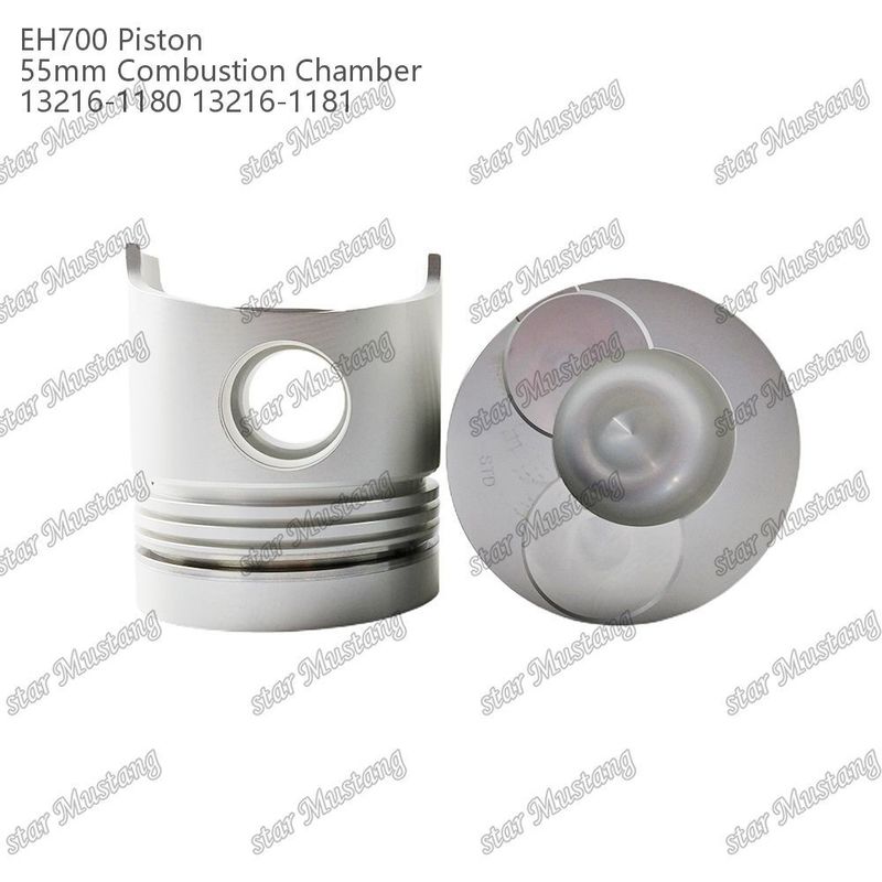 Piston EH700 55mm ruang pembakaran 13216-1181 13216-1180 Untuk bagian perbaikan mesin diesel Hino