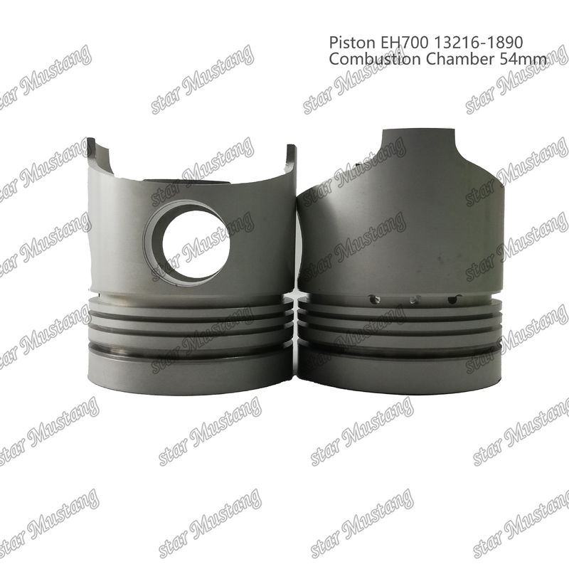 Piston EH700 ruang pembakaran 54mm 13216-1890 Untuk bagian perbaikan mesin diesel Hino