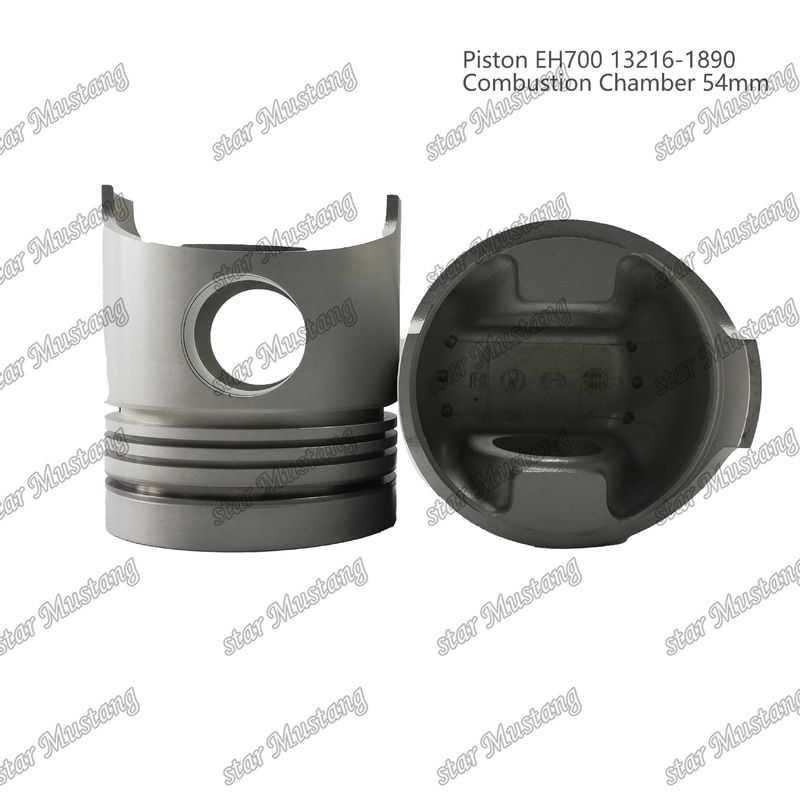 Piston EH700 ruang pembakaran 54mm 13216-1890 Untuk bagian perbaikan mesin diesel Hino
