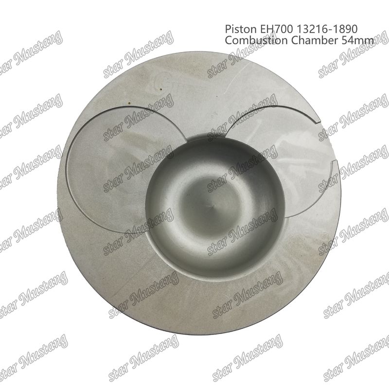 Piston EH700 ruang pembakaran 54mm 13216-1890 Untuk bagian perbaikan mesin diesel Hino
