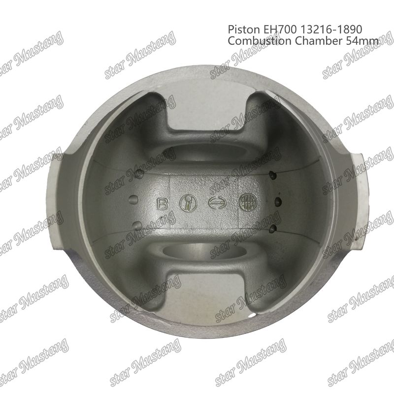 Piston EH700 ruang pembakaran 54mm 13216-1890 Untuk bagian perbaikan mesin diesel Hino