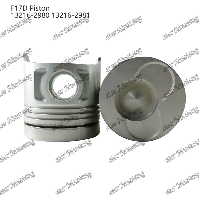 Piston F17D Kamar pembakaran 69mm 13216-2980 13216-2981 Untuk bagian perbaikan mesin diesel Hino