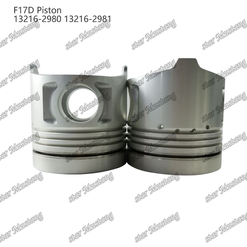 Piston F17D Kamar pembakaran 69mm 13216-2980 13216-2981 Untuk bagian perbaikan mesin diesel Hino