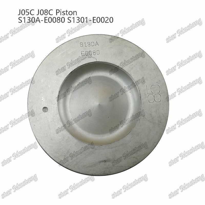 Piston J05C J08C dengan sarung tembaga 65mm ruang pembakaran pendinginan internal S130A-E0080 S1301-E0020 Untuk Hino