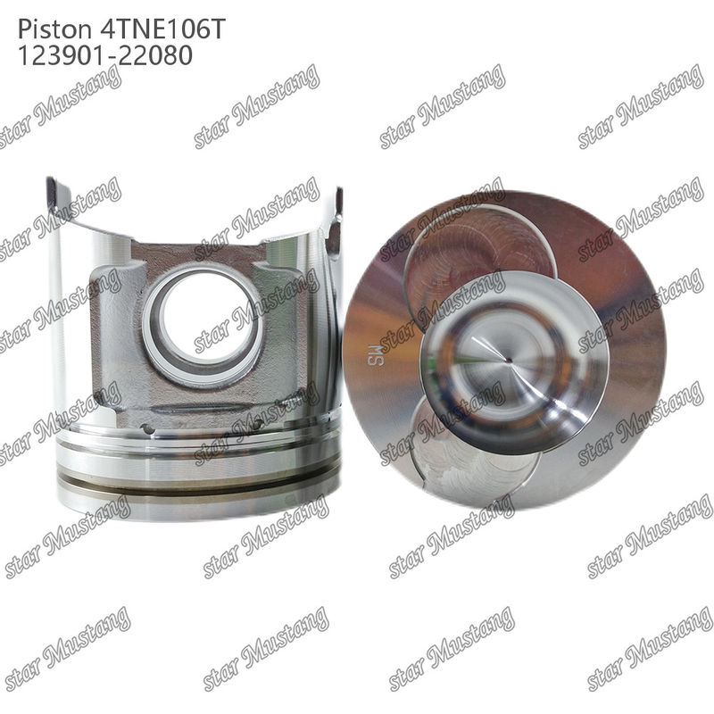 Piston 4TNE106T Dengan Klep Cetak 123901-22080 Untuk Bagian Perbaikan Mesin Diesel Yanmar
