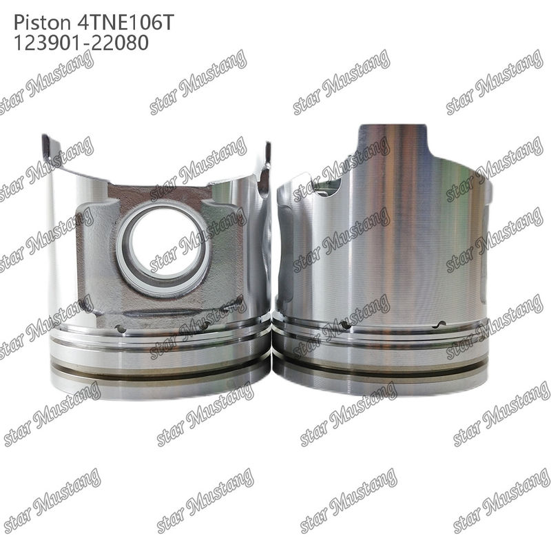 Piston 4TNE106T Dengan Klep Cetak 123901-22080 Untuk Bagian Perbaikan Mesin Diesel Yanmar