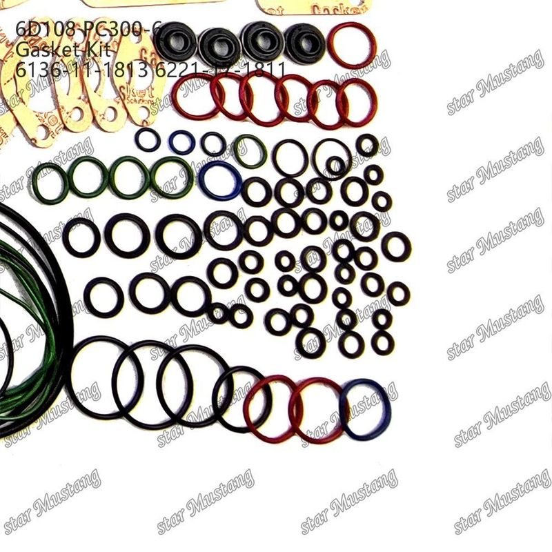 Kit Gasket Lengkap 6D108 PC300-6 6136-11-1813 6221-17-1811 Set Gasket Untuk Bagian Perbaikan Mesin Diesel Komatsu